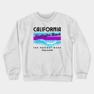 Retro Huntington Beach California Crewneck Sweatshirt